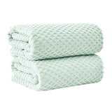 Cotton Diamond Waffle Weave Bath Towel Set - Grayson Collection Bath Sheet (Pack of 2) Pastel Blue Bath - Tophatter Daily Deals