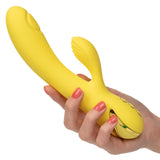 California Dreaming San Diego Seduction Yellow Silicone Dual-Action Massager with Triple Motors and 10 Functions > Vibrators > Ladies > Rabbit - Tophatter Daily Deals