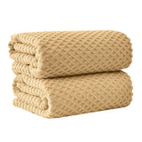 Cotton Diamond Waffle Weave Bath Towel Set - Grayson Collection Bath Sheet (Pack of 2) Sand Bath - Tophatter Daily Deals