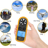 Qotone GM816 Digital Anemometer Wind-Speed Gauge Meter Outdoor Recreation - Tophatter Daily Deals
