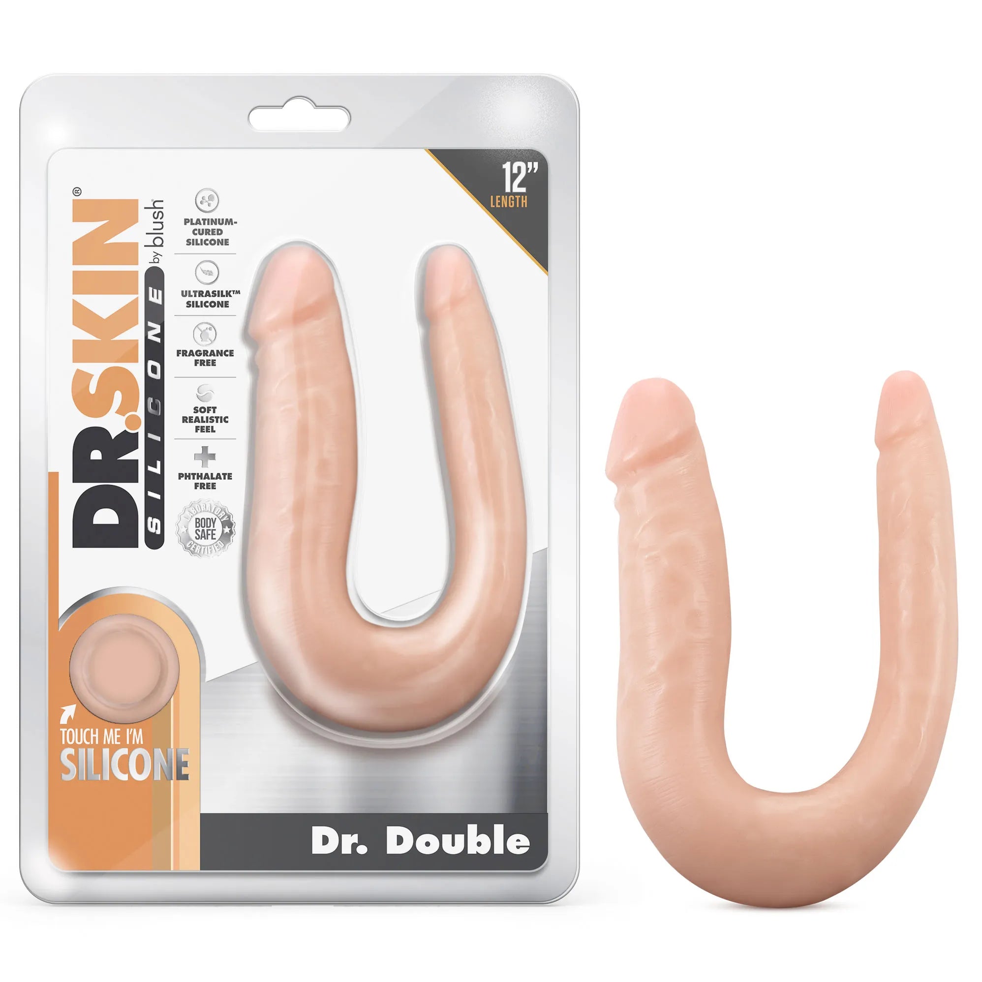 Dr. Skin Dr. Double – 12 Inch Silicone Double Dong > Dildos > Double Dildos - Tophatter Daily Deals