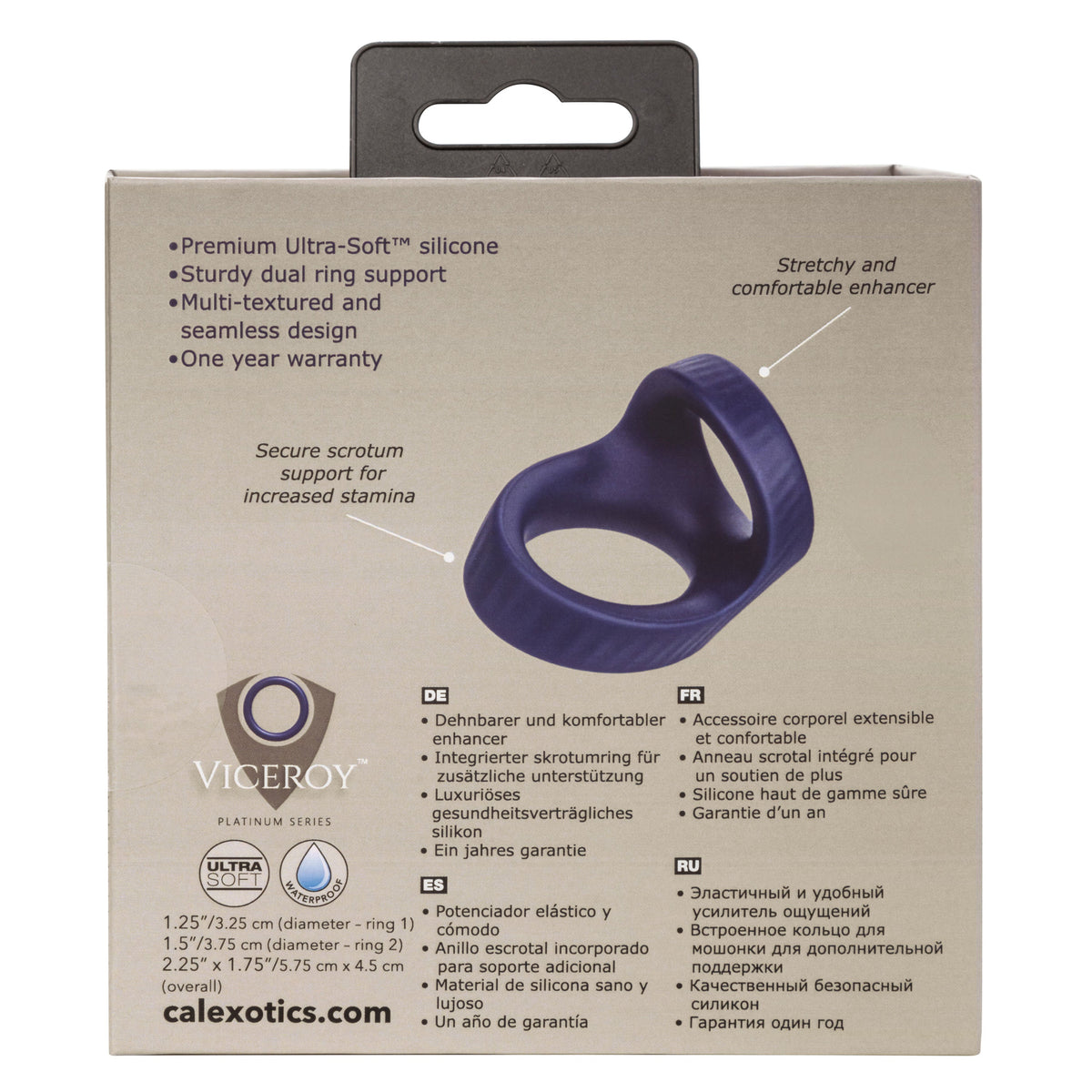Viceroy Max Dual Silicone (Black) – Stretchy Stamina Cock Ring > Cock Ring > Sling - Tophatter Daily Deals