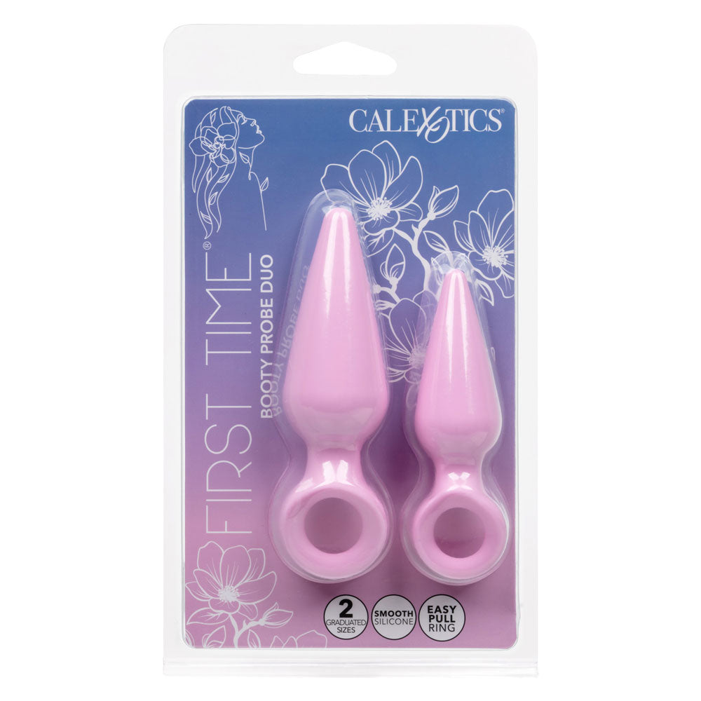 First Time Booty Probe Duo (Pink) – Beginner-Friendly Anal Probes Set > Anal Range > Butt Plug Kits - Tophatter Daily Deals