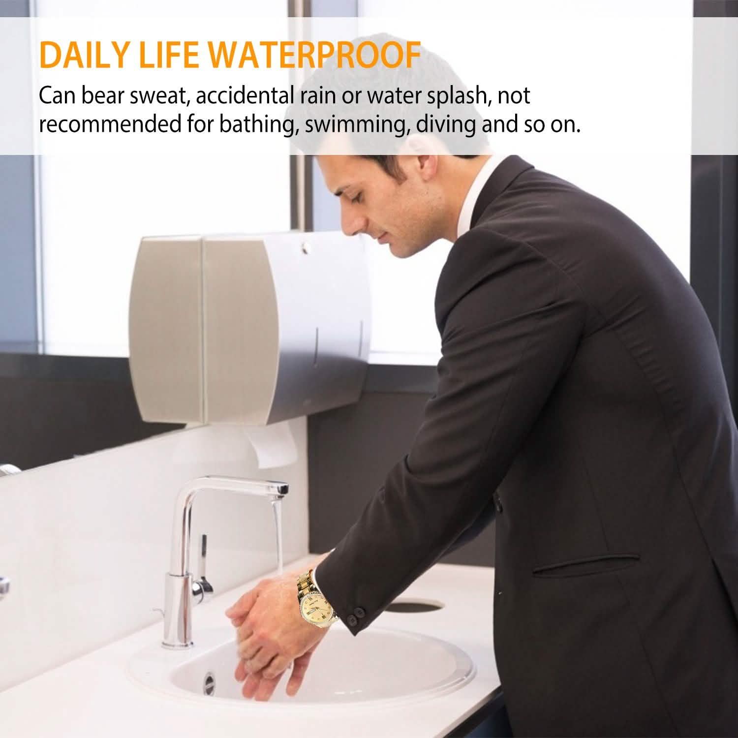 Quartz Watch Luxury Crystal Rhinestone Gold Steel Watches - Tophatter Daily Deals