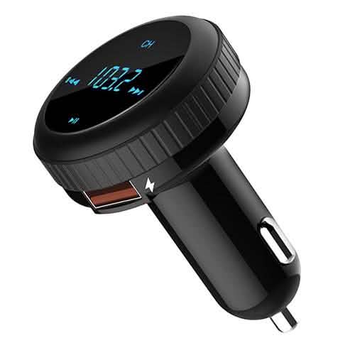 Quick Charge 3.0 Car Charger Wireless 4.2 FM Transmitter 23W 3A Dual USB Automotive - Tophatter Daily Deals
