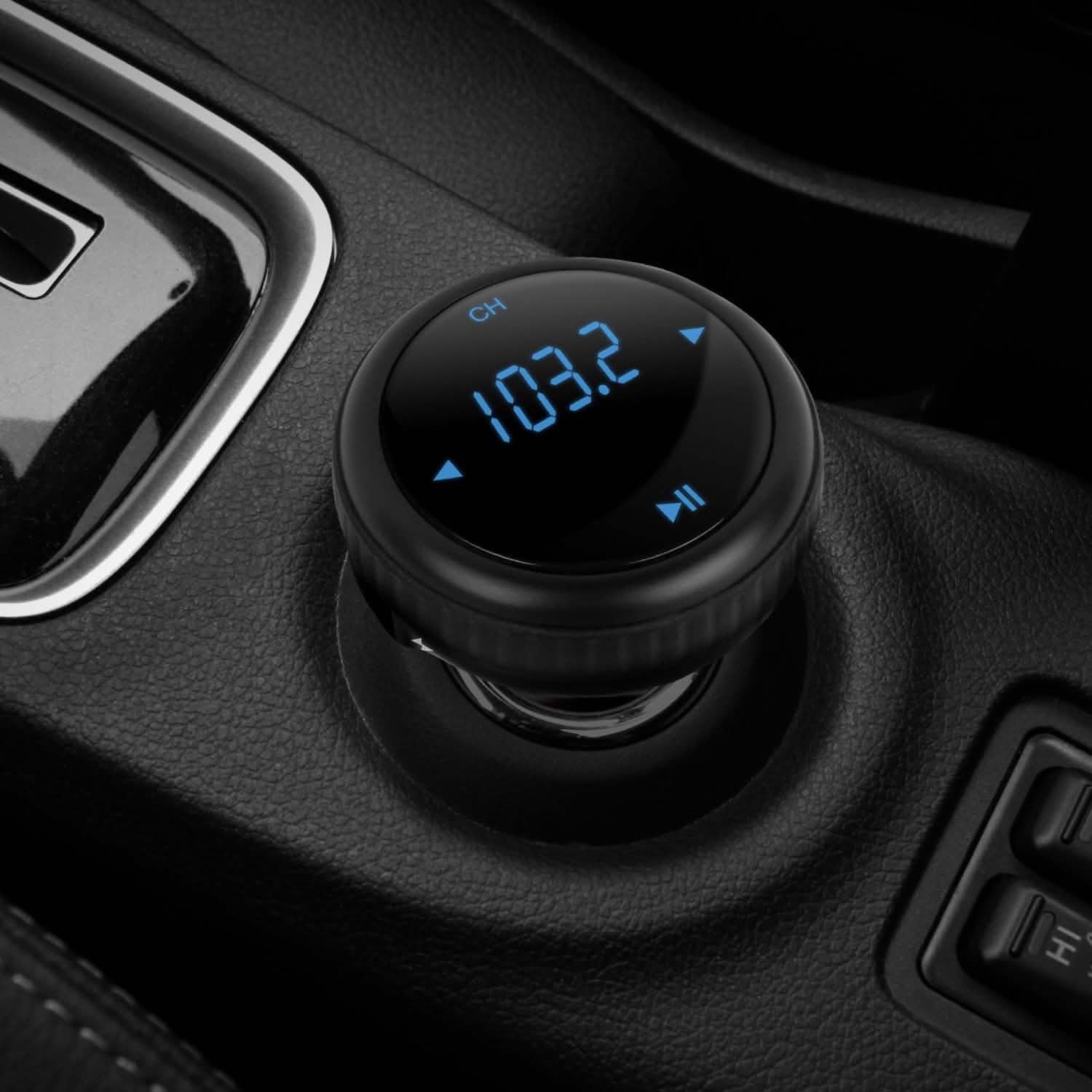 Quick Charge 3.0 Car Charger Wireless 4.2 FM Transmitter 23W 3A Dual USB Automotive - Tophatter Daily Deals