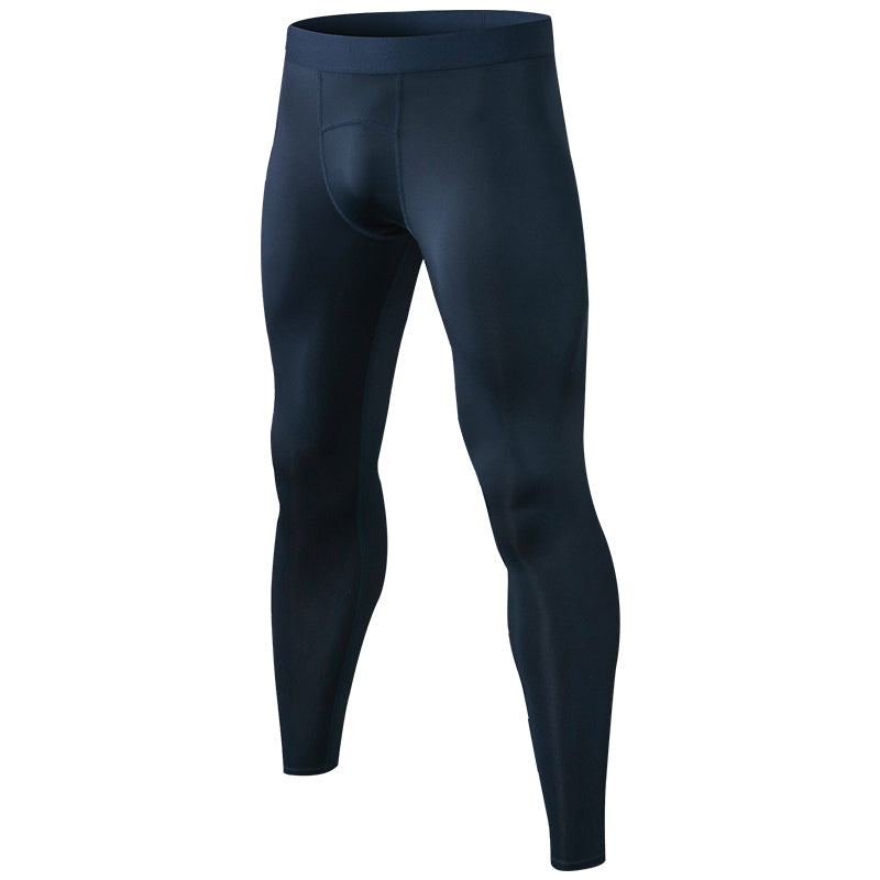 Quick Dry Gym Fitness Sports Pants Men Running Leggings Navy Leggings - Tophatter Daily Deals
