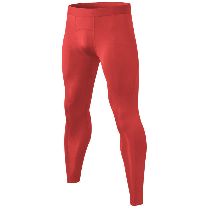 Quick Dry Gym Fitness Sports Pants Men Running Leggings Red Leggings - Tophatter Daily Deals