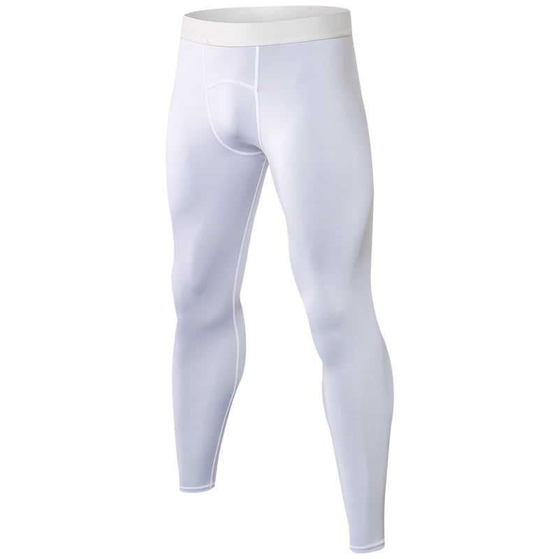 Quick Dry Gym Fitness Sports Pants Men Running Leggings White Leggings - Tophatter Daily Deals