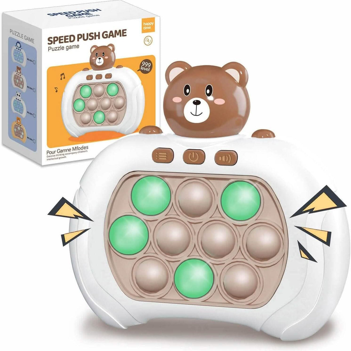 Quick Push Pop Game-it Fidget Toys Pro for Kids and Adults Bear Toys & Games - Tophatter Daily Deals