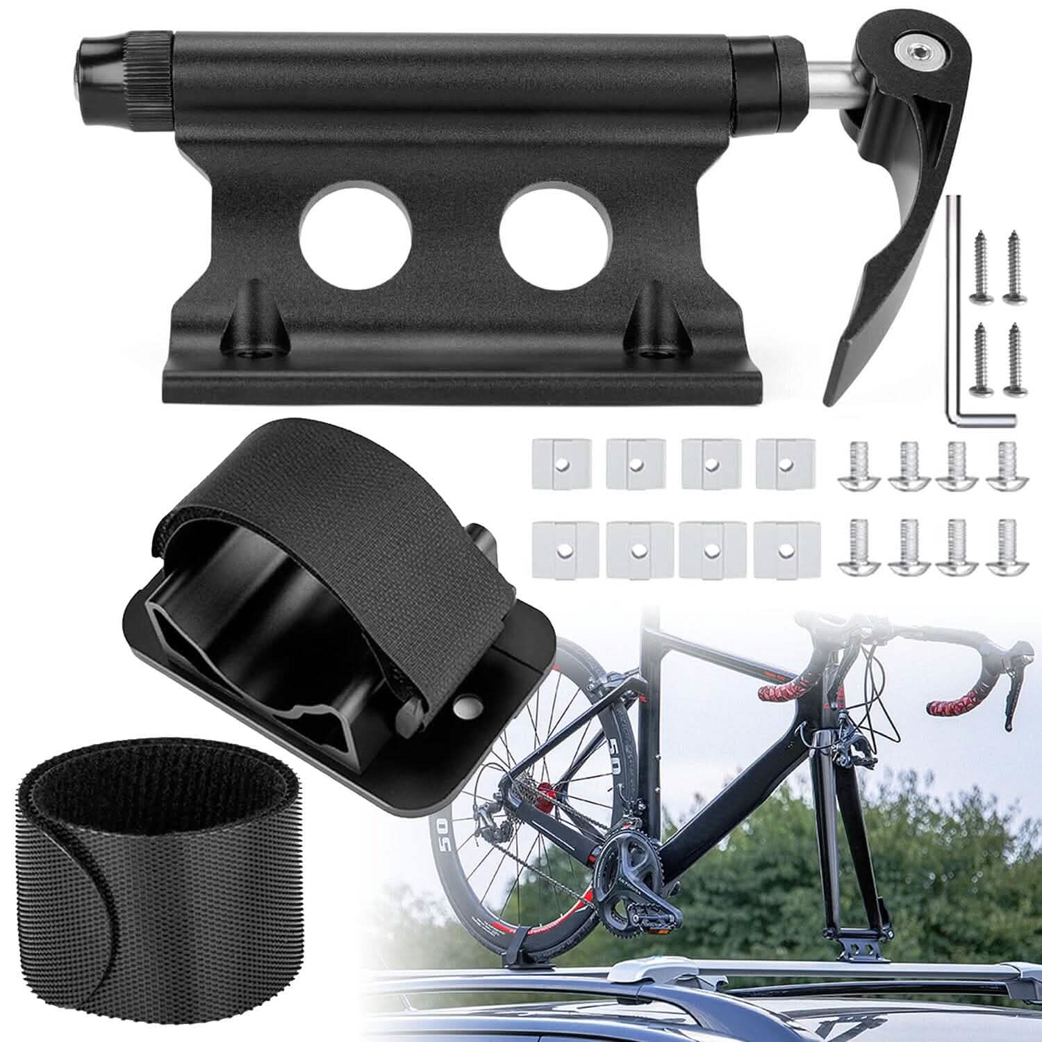 Quick Release Bike Fork Block Mount Rack for Car Roof Automotive - Tophatter Daily Deals