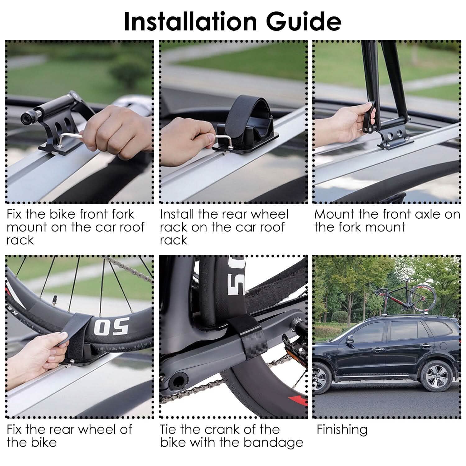 Quick Release Bike Fork Block Mount Rack for Car Roof Automotive - Tophatter Daily Deals