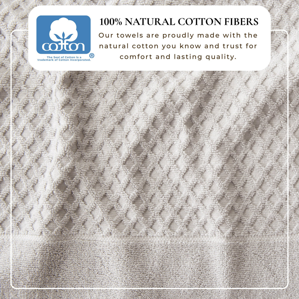 Cotton Diamond Waffle Weave Bath Towel Set - Grayson Collection Bath - Tophatter Daily Deals