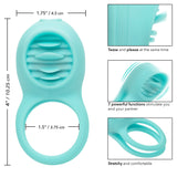 Silicone Rechargeable French Kiss Enhancer – Vibrator with 12 Functions and Flickering Teaser Ring > Cock Ring > Vibrating - Tophatter Daily Deals
