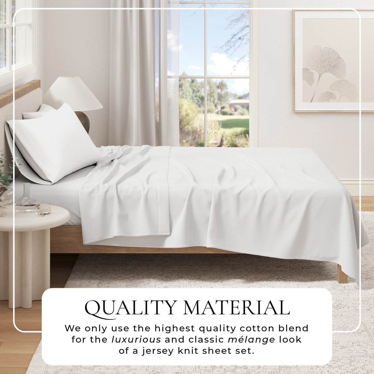 100% Organic Cotton Jersey Knit Sheets Bedding - Tophatter Daily Deals