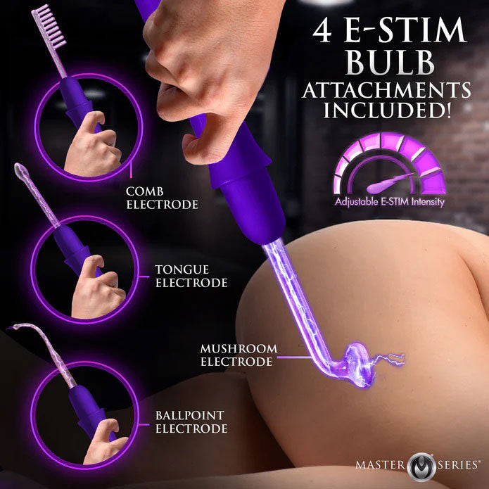 Elektrawand Rechargeable Violet Wand (Purple) – Cordless Electro Stimulation Wand with Attachments E-STIM TOYS - Tophatter Daily Deals