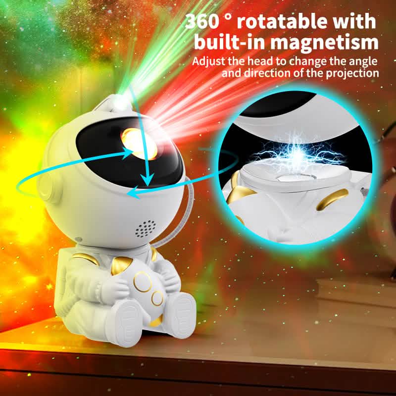 Astronaut Galaxy Projector Night Light with Remote, 8 Modes Night Lights - Tophatter Daily Deals