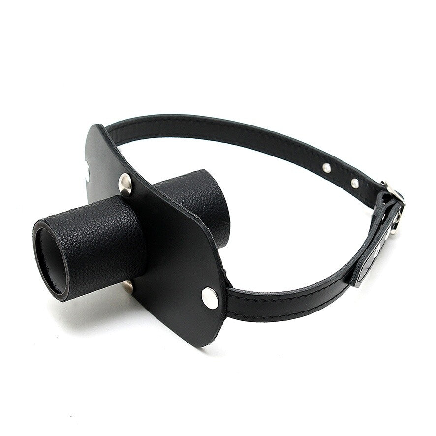 Rimba Leather Gag With Urine Tube – Adjustable Leather Gag > Bondage Gear > Medical Instruments - Tophatter Daily Deals
