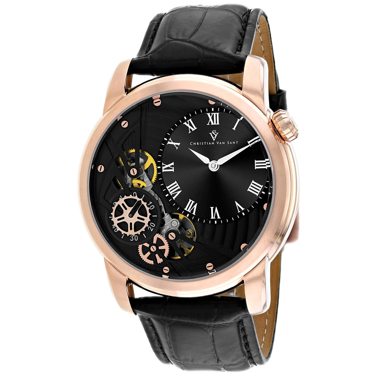 Christian Van Sant Men's Sprocket Auto-Quartz // CV1547 Black Watches - Tophatter Daily Deals