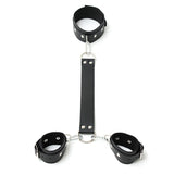 Rimba Leather Neck and Wrist Cuffs – Adjustable Leather Restraints > Bondage Gear > Restraints - Tophatter Daily Deals