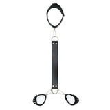 Rimba Leather Neck and Wrist Cuffs – Adjustable Leather Restraints > Bondage Gear > Restraints - Tophatter Daily Deals