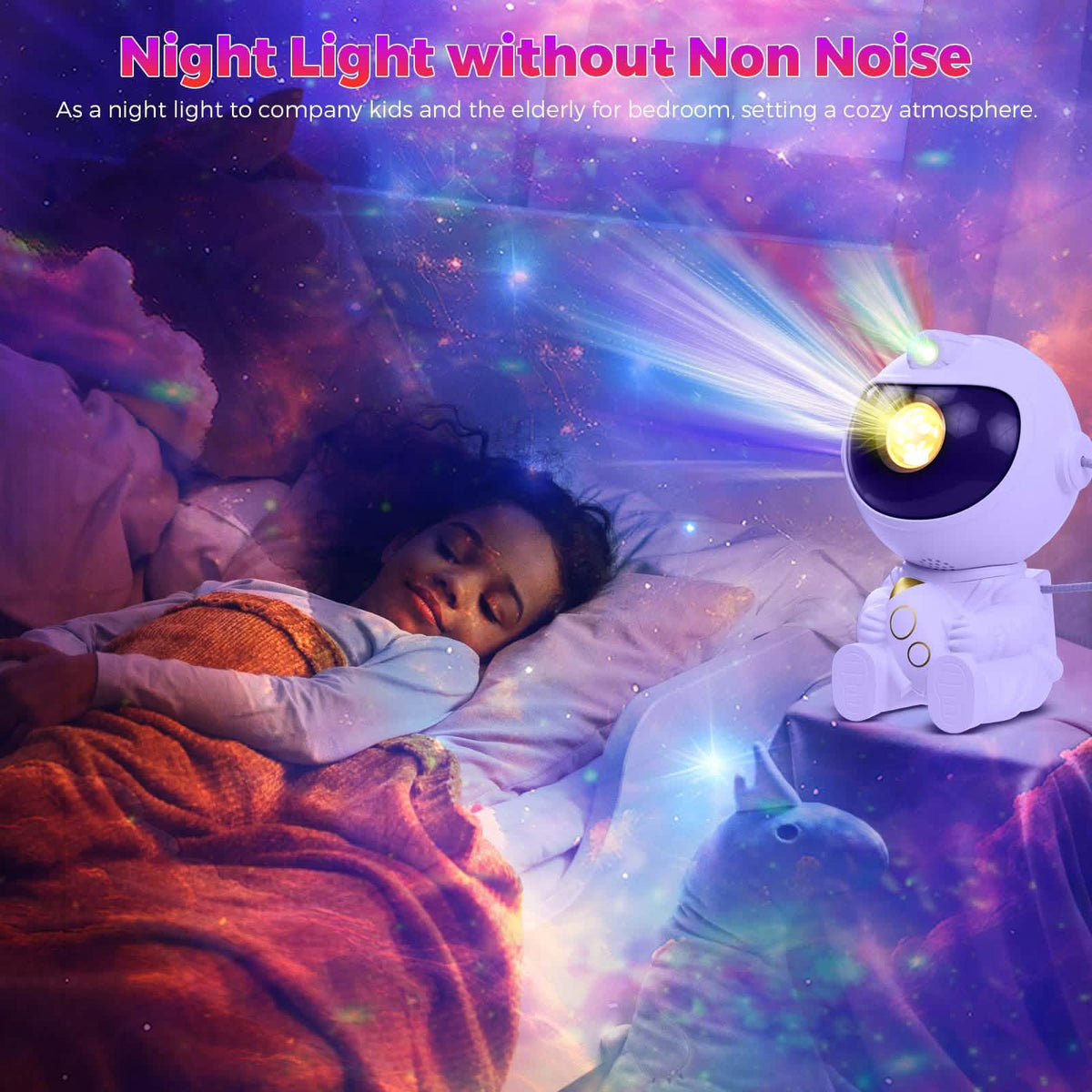 Astronaut Galaxy Projector Night Light with Remote, 8 Modes Night Lights - Tophatter Daily Deals