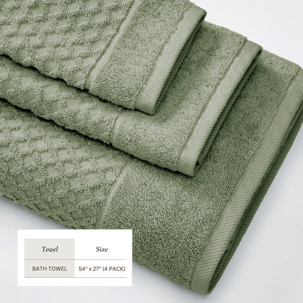 Cotton Diamond Waffle Weave Bath Towel Set - Grayson Collection Bath - Tophatter Daily Deals