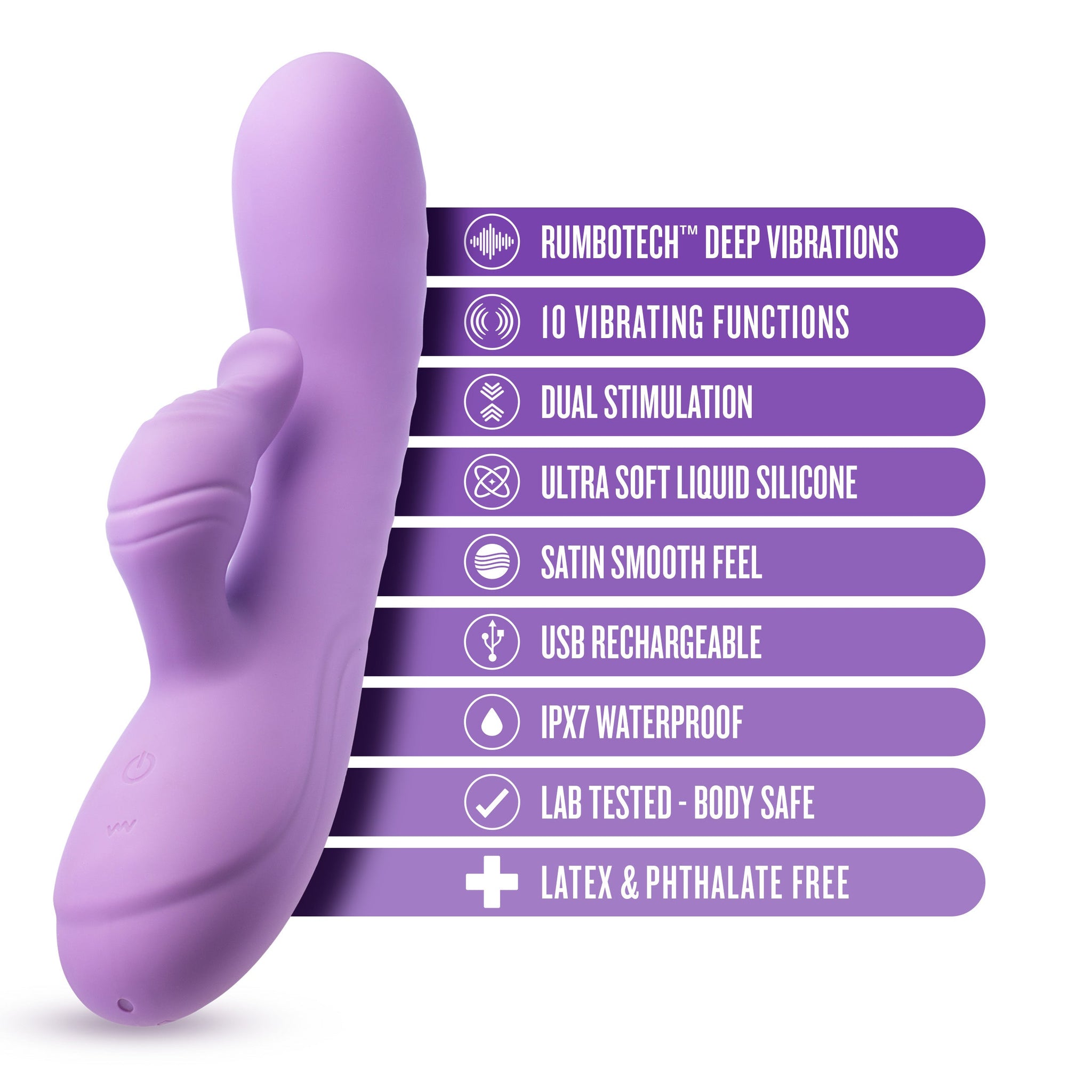 Blush Evelyn – Powerful Rabbit Vibrator with Dual Stimulation > Vibrators > Ladies > Rabbit - Tophatter Daily Deals