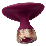 Jopen Starstruck Fantasy Burgundy Silicone Handheld Massager with Glitter Base and 35 Vibration Functions > Sex Toys For Ladies > G-Spot Vibrators - Tophatter Daily Deals