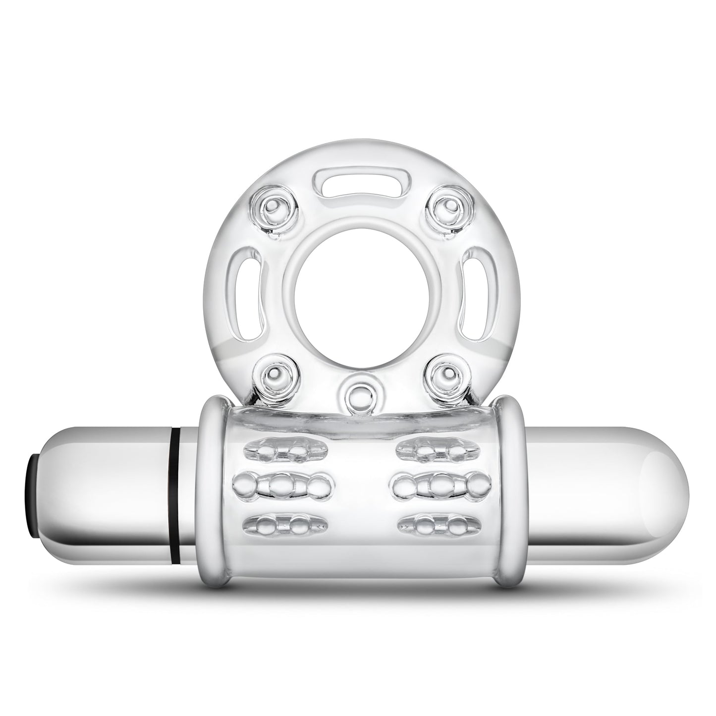 Stay Hard 10 Function Vibrating Bull Ring – Clear Vibrating Cock Ring > Cock Ring > Vibrating - Tophatter Daily Deals