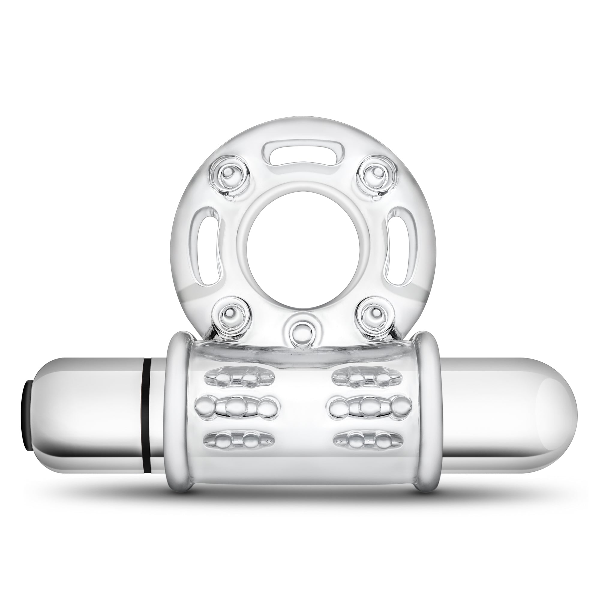 Stay Hard 10 Function Vibrating Bull Ring – Clear Vibrating Cock Ring > Cock Ring > Vibrating - Tophatter Daily Deals