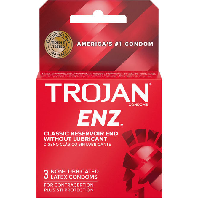 Trojan Enz Non-Lubricated Latex Condoms 3 Pack Adult Intimacy > Essentials > Condoms - Tophatter Daily Deals