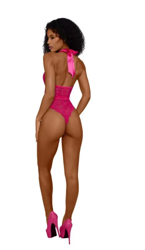 Tiana Lace Teddy With Satin Tie – Lingerie > Clothes > Teddies - Tophatter Daily Deals