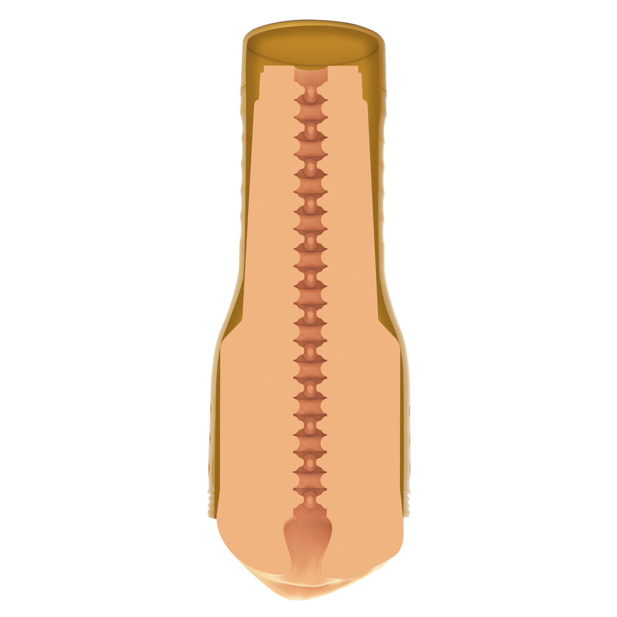 Private Tube Personal Trainer Tub Gold Real Skin TPR Suction Masturbator Sleeve > Sex Toys For Men > Masturbators > Manual - Tophatter Daily Deals