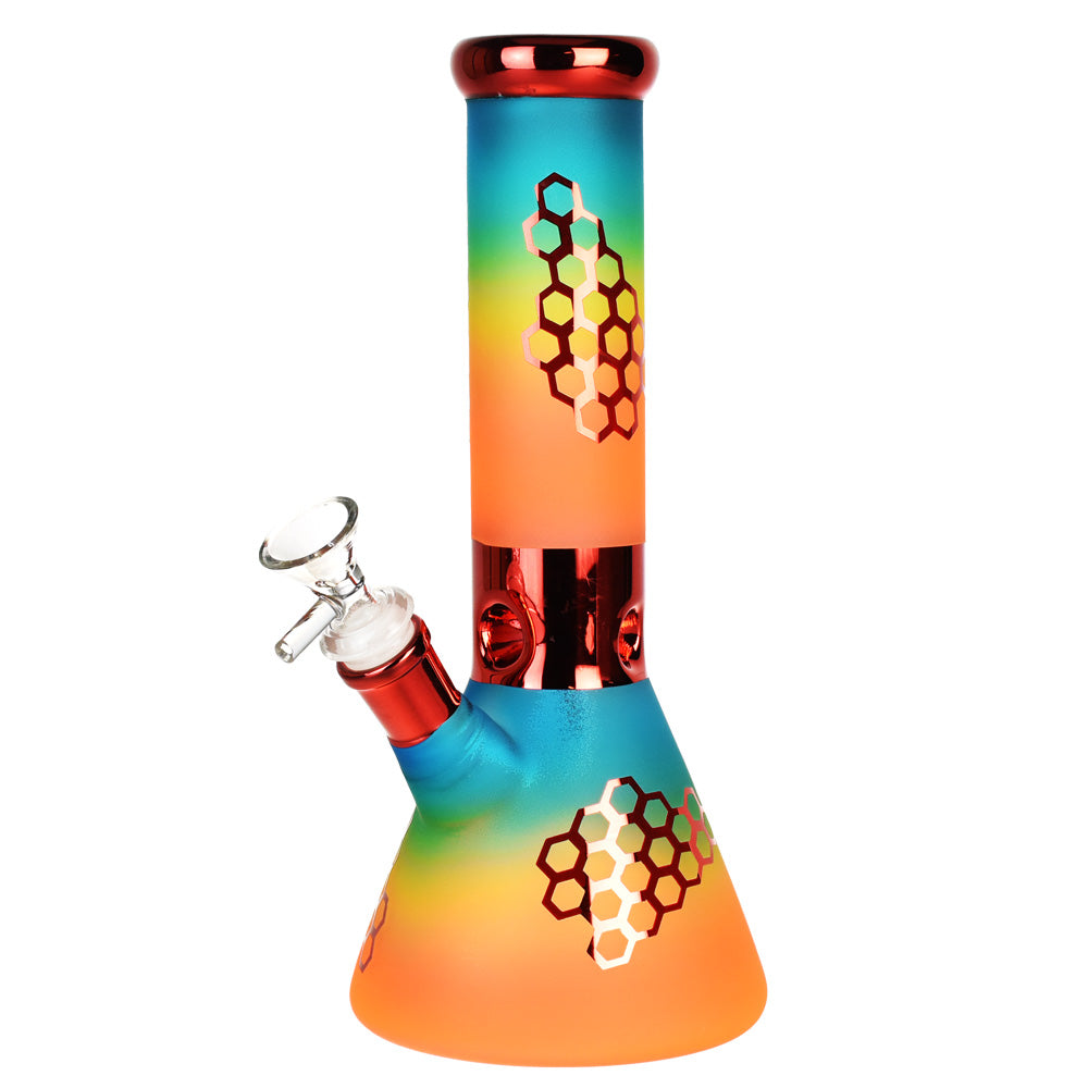 Rainbow Honeycomb Beaker Bong Bongs - Tophatter Daily Deals