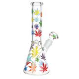 Rainbow Leaf Glow Beaker Bong Bongs - Tophatter Daily Deals