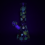 Rainbow Leaf Glow Beaker Bong Bongs - Tophatter Daily Deals