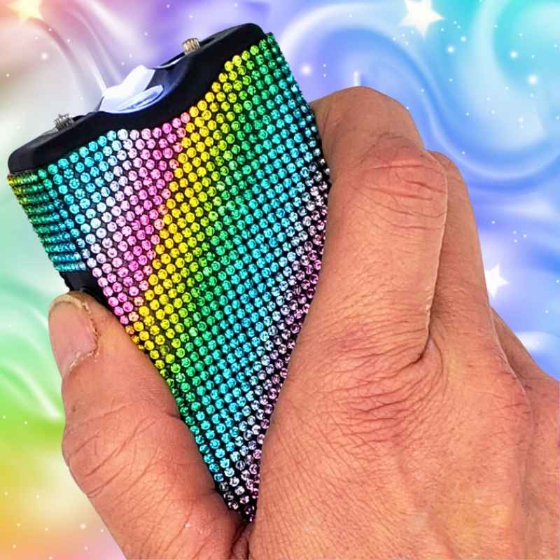 Rhinestone Rainbow 10 Million Volt Bling Stun Gun Stun Guns - Tophatter Daily Deals