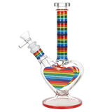 Rainbow Striped Heart Bong Bongs - Tophatter Daily Deals