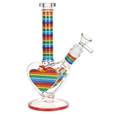 Rainbow Striped Heart Bong Bongs - Tophatter Daily Deals
