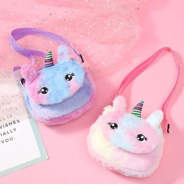 Rainbow Unicorn Plush Shoulder Bag Handbags & Wallets - Tophatter Daily Deals