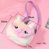 Rainbow Unicorn Plush Shoulder Bag Handbags & Wallets - Tophatter Daily Deals