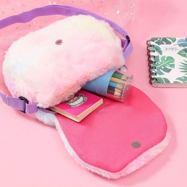 Rainbow Unicorn Plush Shoulder Bag Handbags & Wallets - Tophatter Daily Deals