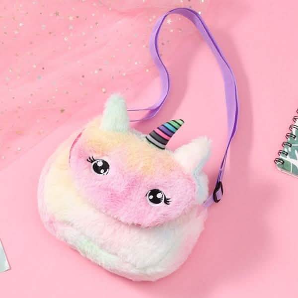 Rainbow Unicorn Plush Shoulder Bag Pink Handbags & Wallets - Tophatter Daily Deals