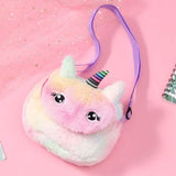 Rainbow Unicorn Plush Shoulder Bag Pink Handbags & Wallets - Tophatter Daily Deals