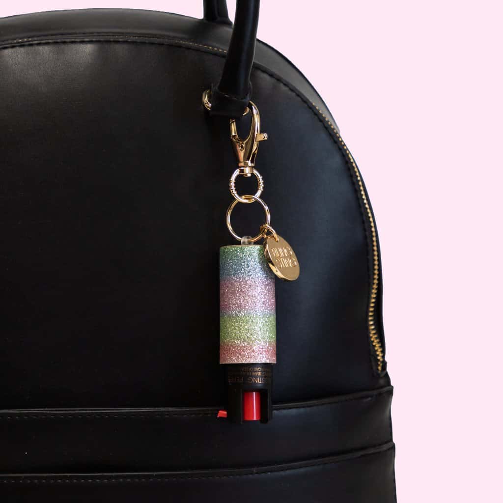 Rainbow Glow Pepper Spray Self Defense Key Ring Pepper Spray - Tophatter Daily Deals