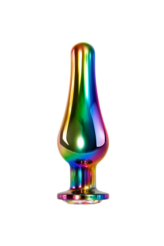 Evolved - Rainbow Metal Butt Plug - Large Sex Toy - Tophatter Daily Deals