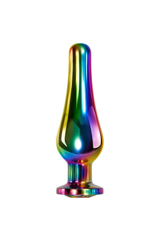 Evolved - Rainbow Metal Butt Plug - Medium Sex Toy - Tophatter Daily Deals