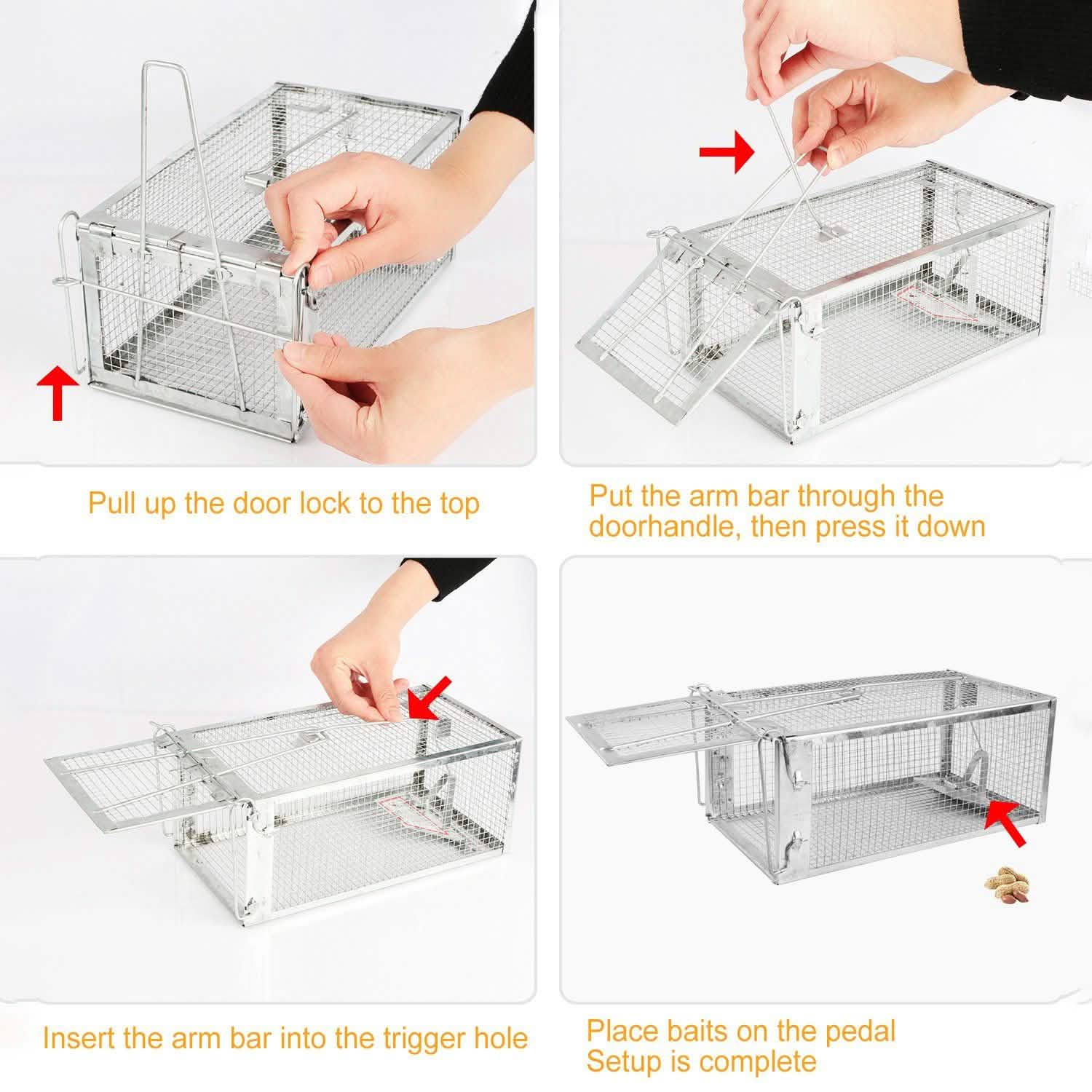 Rat Trap Cage Humane Live Rodent Pest Control - Tophatter Daily Deals