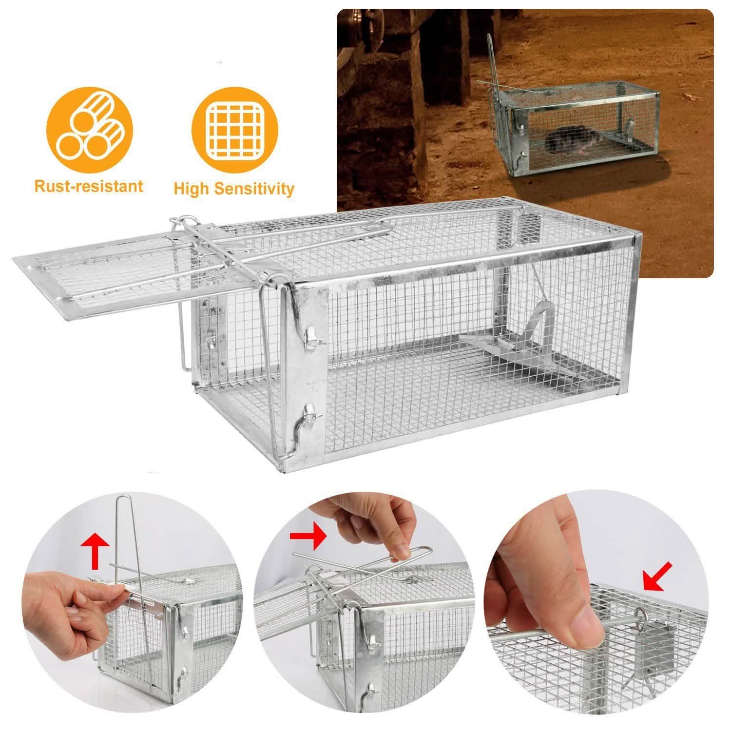 Rat Trap Cage Humane Live Rodent Pest Control - Tophatter Daily Deals